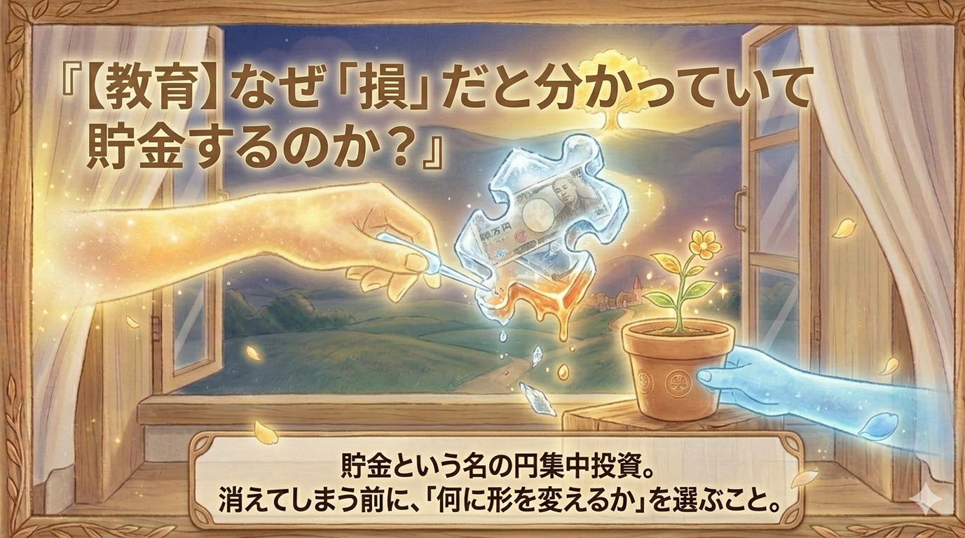 【教育】なぜ私たちは「損」だと分かっていて貯金するのか？