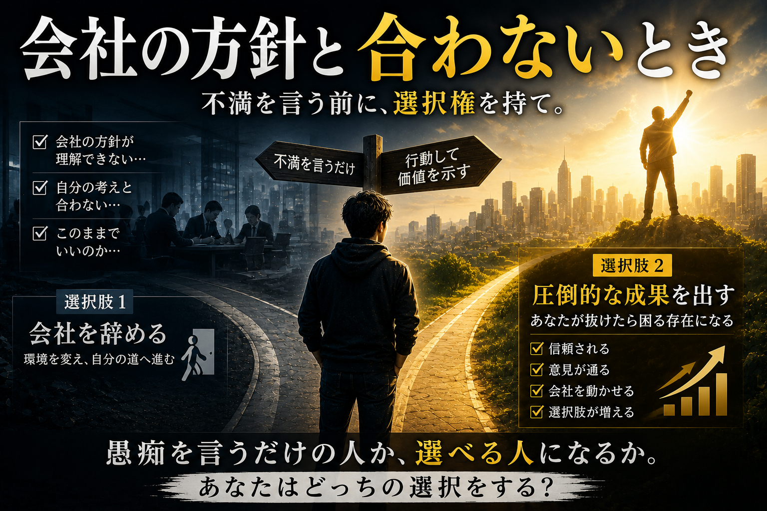 【仕事】会社の方針と合わないとき