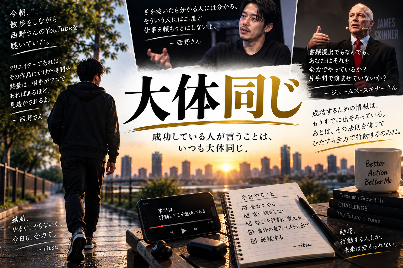 大体同じ